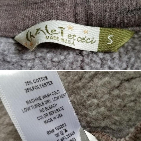 Vintage y2k {Chalet} Oversized Taupe Cardigan Sweater Shacket sz Small - Picture 8 of 8